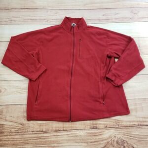 VINTAGE LL Bean‎ Sweater Mens Extra Large XLT Tall Red Outdoors Zip Fleece Adult